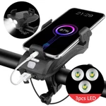 40000LM Usb Rechargeable Led Cycle Bike Headlight Phone Holder With Power Bank. Fixed Price $14.99.