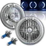 7" Halogen White Led Angel Eyes Headlight Headlamp H4 Bulbs Pair. Fixed Price $21.21.