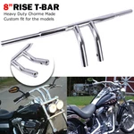 For Harley Honda Custom Motorcycle Fat 1-1/4" T-bars 8" Rise Handlebars Drag. Fixed Price $109.95.