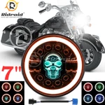 7" Inch Led Rgb Headlight H4&HALO Drl For Harley Touring Sportster Motor. Fixed Price $39.99.