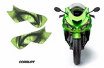 Headlight Eye Graphics Kit Decal Cover For Kawasaki Ninja ZX14R 2012-2014 Crpt. Fixed Price $22.95.
