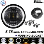 5-3/4 5.75INCH H4 Motorcycle Led Headlight Hi-lo Beam + Bucket For Harley Honda. Fixed Price $60.99.