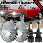 For Triumph TR6 1969 1970-1976 Pair 7"INCH Round Led Headlight Hi-lo Beam Drl. Fixed Price $59.99.