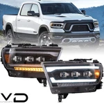 Full Led Headlights For 2019-2024 Dodge Ram 1500 Tradesman W/sequential Turn Sig. Fixed Price $579.99.