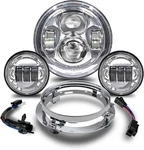 7 Inch Motorcycle Led Headlight 4.5" Fog Passing Lights Dot Sae Chrome. Fixed Price $148.63.