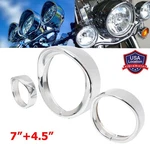 7" & 4.5" Passing Fog Head Lights Trim Bezel Visor Cover For Harley Touring. Fixed Price $49.22.
