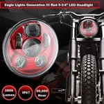 Eagle Lights 5 3/4" Red Led Projection Headlight Gen Iii Sporster Dyna Scout. Fixed Price $149.99.