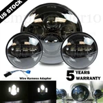 New 7" Led Projector Headlight + Passing Lights Fit For Harley Touring Black. Fixed Price $61.79.