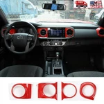 4PCS Red Dashboard Central Control Air Outlet Ring Cover For Tacoma 2016-2022. Fixed Price $25.99.