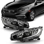Black Housing Projector Headlights Headlamps Assembly For 2016-2021 Honda Civic. Fixed Price $191.99.