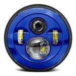 Blue Round 7" Led Projection Headlight For Harley Softail Street Glide Flhx Fld. Fixed Price $109.99.