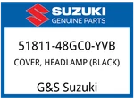 Suzuki Oem Part 51811-48GC0-YVB Cover, Headlamp (black). Fixed Price $270.12.