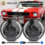 Pair Ford Mustang 1965-1973 7" Inch Led Headlights W/ Drl Turn Signal. Fixed Price $40.95.