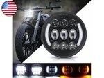 Suparee 5-3/4 5.75 Inch Led Motorcycle Headlight With Halo Drl Turn Signal Fit. Fixed Price $134.10.