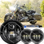 New 7" Led Headlight + 4.5" Passing Lights For Harley-davidson Road King Flhr. Fixed Price $50.15.