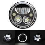 7" Motorcycle Black Chrome Projector Octane Led Headlight W/ White Halo. Fixed Price $75.95.