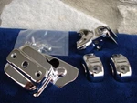 Chrome Handlebar Control Cover Kit For Harley Single Disc Repl Oe # 46098-98. Fixed Price $69.98.