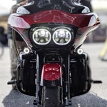 Hogworkz-dual Led Black Halomaker Headlight For Harley Road Glide '98-'13. Fixed Price $489.99.