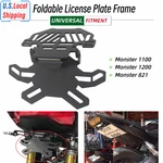 Foldable License Plate Bracket Led Mount Holder For Ducati Monster 1100 1200 821. Fixed Price $47.00.