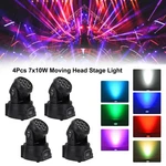 4PCS X10W Moving Head Stage 70W Led Rgbw Dmx Dj Party Lighting. Fixed Price $311.99.
