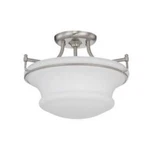 Sunset Valare 3-LIGHT 100W Mb Semi-flush Bright Satin Nickel F23008-80. Fixed Price $99.99.