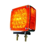 Fortpro Chrome Square Pedestal Light With 24 Leds And Amber/red Lens - Passe. Fixed Price $46.67.