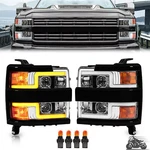 Sequential Led Projector Headlights For Chevy Silverado 2500HD 3500HD 2015-2019. Fixed Price $235.00.