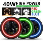 Pair 7" Inch Round Led Headlights Eyes Halo Fit Jeep Wrangler Jk Lj Cj. Fixed Price $45.92.