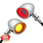 Fatecim 2X Motorcycle Bullet Led Tail Lights Turn Signals Chrome Bobber Harley. Fixed Price $42.99.