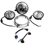 7" Black Led Headlamp Headlight + 4.5INCH Passing Lights Replacement For Harley. Fixed Price $163.42.