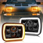 Braveway 7X6 Led Headlights Square 5X7 Inch High/low Beam Amber White Drl. Fixed Price $65.00.