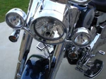 For Harley 86-UP Heritage Softail Deluxe Spotlight Passing Lamp Wide Trim Rings. Fixed Price $44.95.