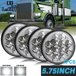 4PCS 5.75" 3/4" Round Headlights Hi-lo For Kenworth W-900A W900A Peterbilt 359. Fixed Price $61.57.