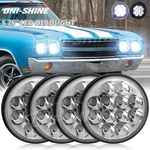 4PCS 6500K 5.75" Led Headlights Hi/lo Beam Fit For Chevy Impala El Camino Estate. Fixed Price $64.46.