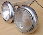 1948 - 1952 Ford Truck Headlight Assemblies Original Pair Buckets Rings. Fixed Price $295.00.