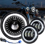 7" Led Headlight 4.5" Fog For Harley Davidson Street Glide Electra. Fixed Price $79.99.