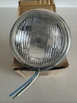 5 3/4" Custom Side Mount Motorcycle Headlight H4 Halogen - Chrome Clear. Fixed Price $45.00.
