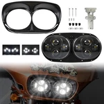 Veisutor Dual Led For Road Glide 04-13, Headlamp Front. Fixed Price $171.25.