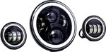 Lectric Lighting Co 7" Led Headlight W/ Pass Lamps Black Halo LLC-ILHK-7BH. Fixed Price $360.99.