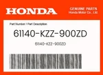 Honda Genuine 61140-KZZ-900ZD. Fixed Price $34.88.