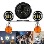 7"INCH Led Drl Headlight Hi/low + Passing Lights For Harley Touring Road King Us. Fixed Price $195.99.