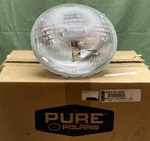 New Genuine Polaris 4010160 Headlight Sealedbeam 7 1/4" Victory. Fixed Price $55.09.