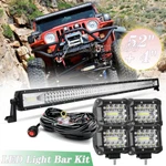 For Jeep Wrangler Jk 07-18 Front Upper Roof 52" Led Light Bar COMBO+4" Pods Kit. Fixed Price $94.99.