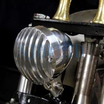 Motorcycle Finned Grill H/l Headlight For Cafe Racer Bobber XS650 CB750 Xl Tri. Fixed Price $29.95.