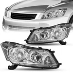 For 2008-2012 Honda Accord 4-DOOR Sedan Chrome Headlights Clear Corner Lamps L+r. Fixed Price $90.99.