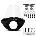 Krator 22" Motorcycle Headlight Fairing Windshield 35-49MM Fork Clamp, Clear. Fixed Price $130.99.