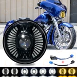 7"INCH Led Headlight H4 White High-low&drl Amber Turn Signal For Harley Davidson. Fixed Price $50.98.