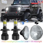 For Jeep 2007-2017 Wrangler Jku 7" Round H4 Led Headlights Kit. Fixed Price $57.69.