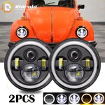 Pair 7"INCH Round Led Headlights Amber Turn Signal&drl For 1950-1979 Vw Beetle. Fixed Price $42.96.