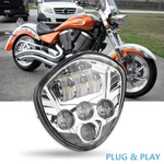 For Victory Kingpin Tour Vegas Led Headlight Hi/lo Beam Red White Drl Chrome Us. Fixed Price $74.82.